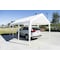 Impact Canopy Heavy Duty Carort 10In8 FT x20In, 8 Legs, Steel Pipes, White Cover with Leg Skirts 070018008 - alternate 3